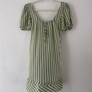 Development Striped Green and Cream Dress 0